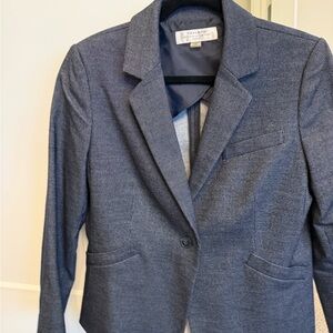 Tahari Navy Textured Blazer